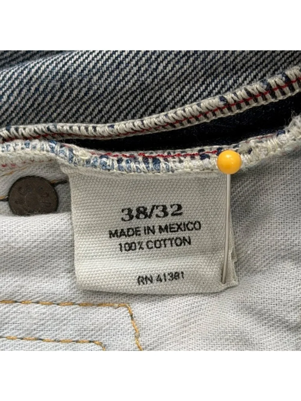 Polo Ralph Lauren Mens Size 38x32 Jeans Blue Straight Leg Denim Vintage